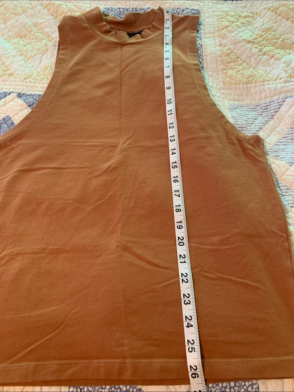 ASOS Brown Sleeveless Mock Neck Tank Top - Picture 6 of 7